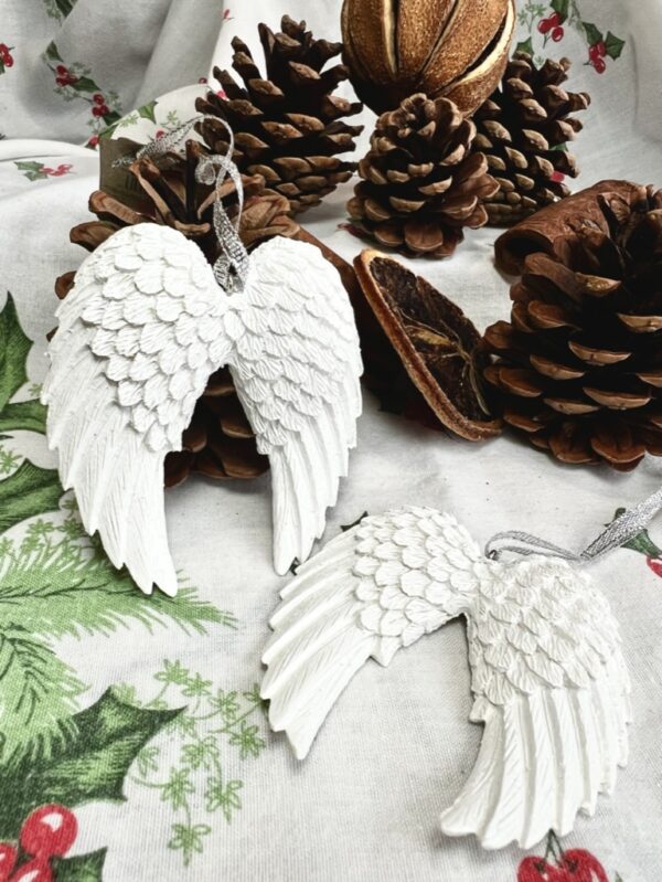Double Glitter Angel Wings Hanging Decoration
