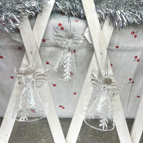 Glass Angel Christmas Tree Decoration
