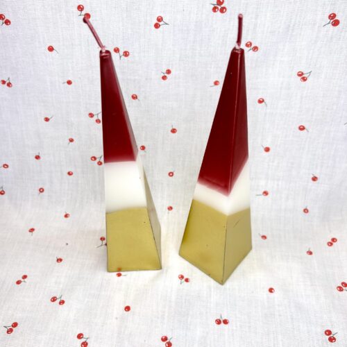 IMG_7673 Red & Gold Pyramid Candle
