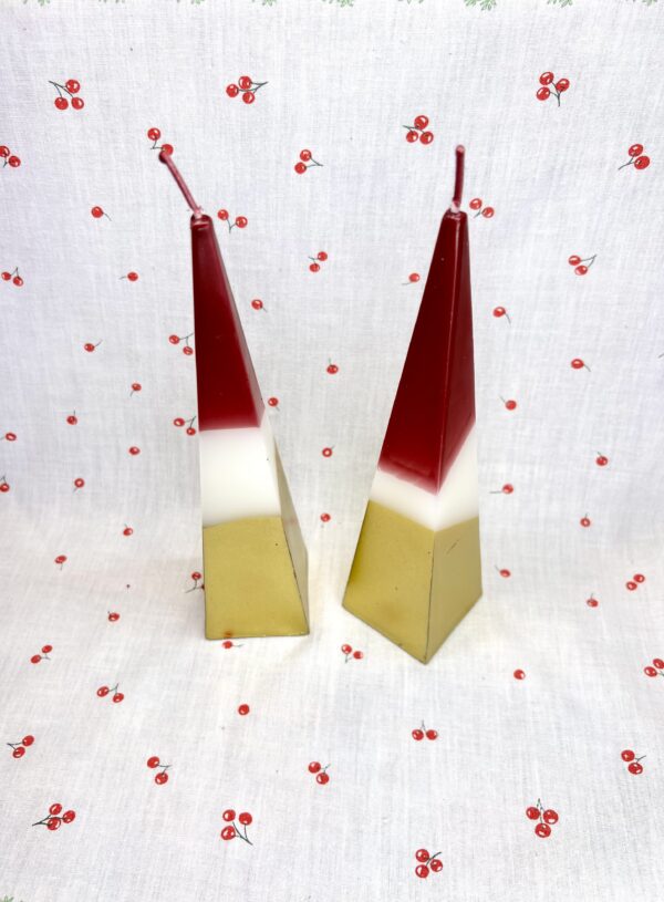 IMG_7673 Red & Gold Pyramid Candle