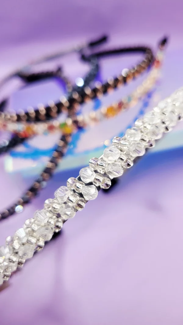white Crystal Hair band